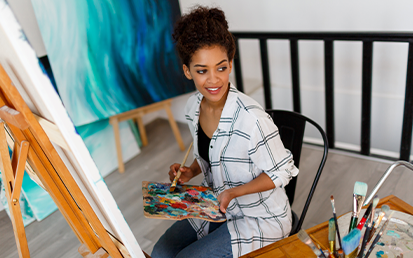 Photo of Student Painting